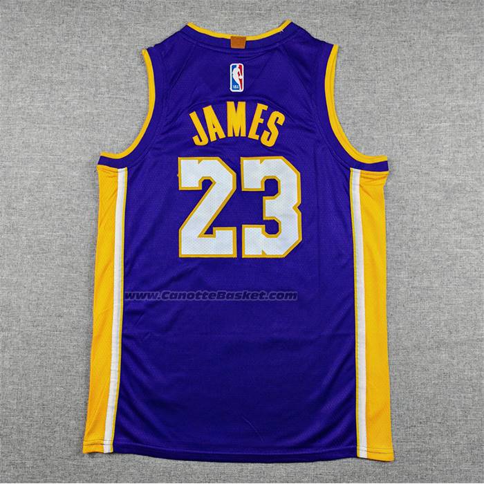 Maglia Bambino Los Angeles Lakers Lebron James No 23 Statement Viola2